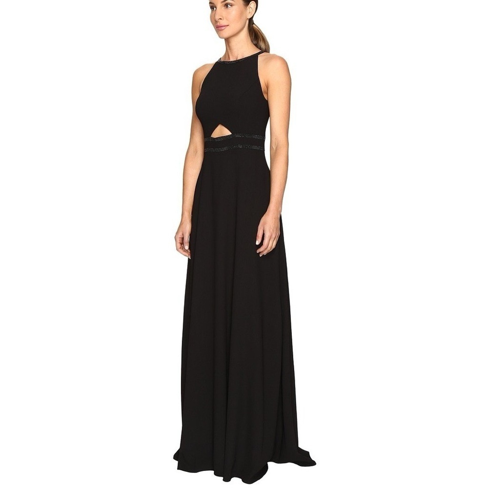 Aidan Mattox black Elegant Sleeveless Evening Gown Dress Size 4